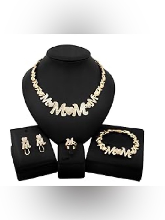 Jewelry - WOMENS FASHION GOLD TONE XO MOM 4 PC JEWELRY SET